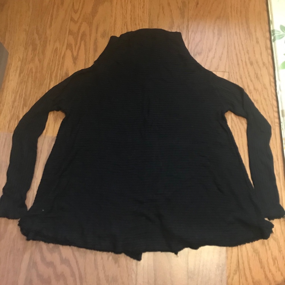 Free People mock turtleneck split back sweater
